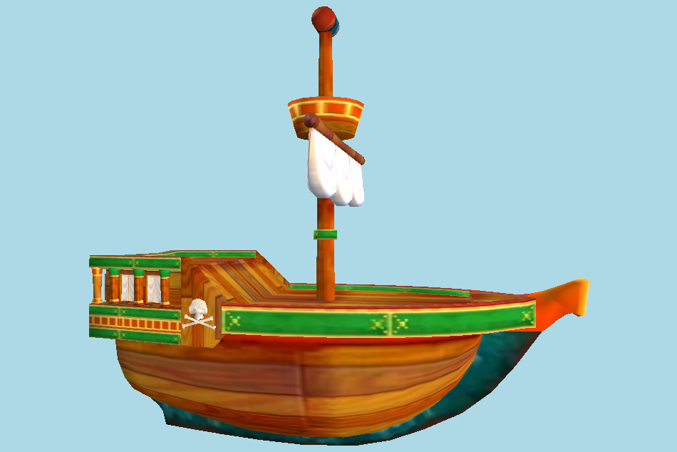 Super Mario Sunshine Pirate Ship 3d model